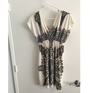 White and black Mandala design dress
